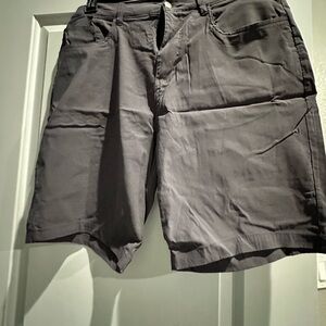 Men's Dark Gray Flat Front Shorts